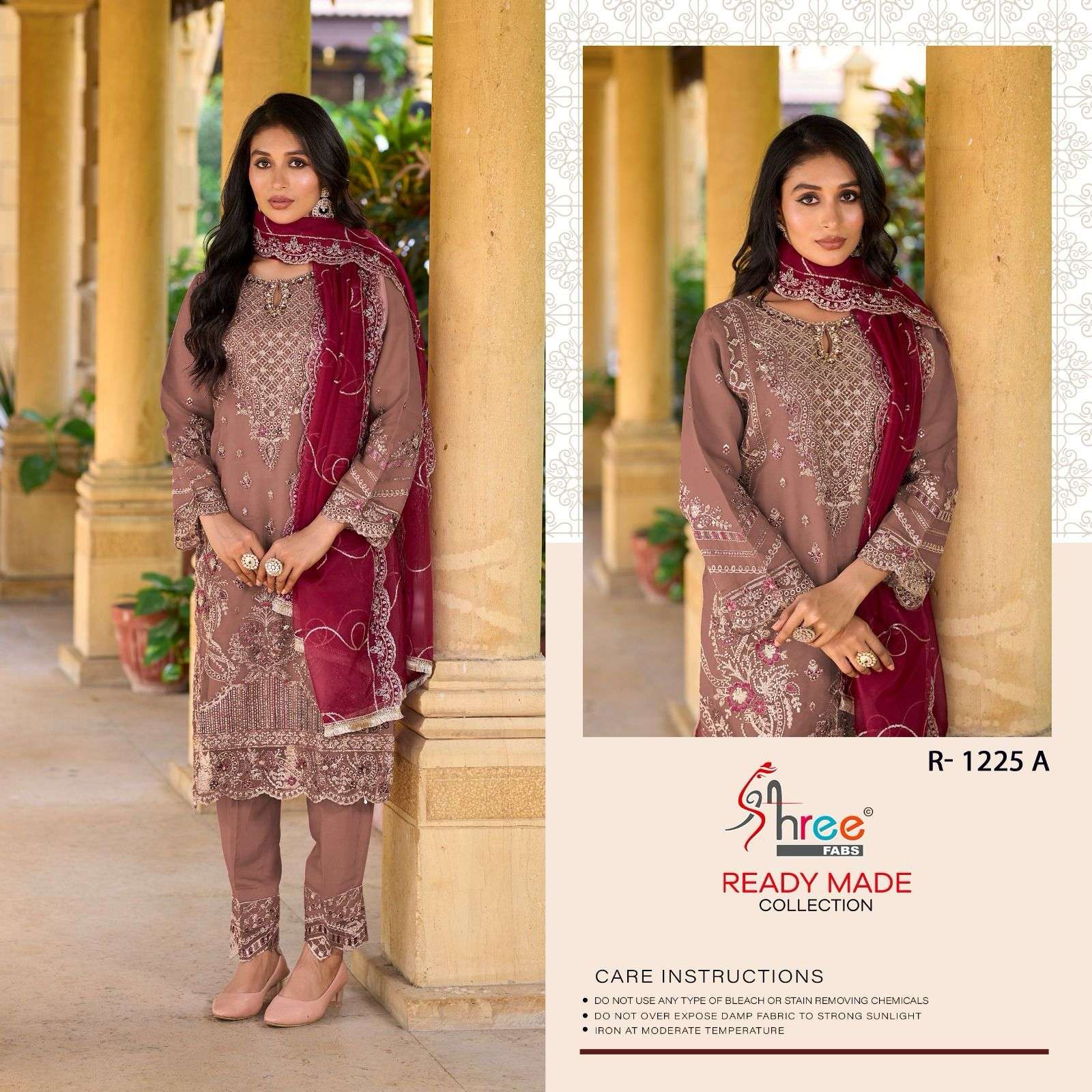 R-1225 COLOURS BY SHREE FABS HEAVY EMBROIDERED ORGANZA PAKISTANI DRESSES