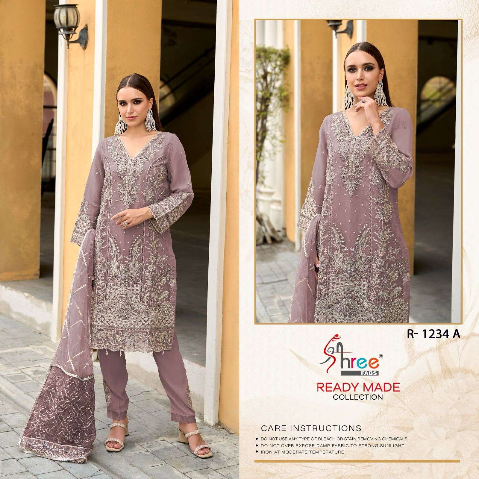 R-1234 COLOURS BY SHREE FABS HEAVY EMBROIDERED ORGANZA PAKISTANI DRESSES