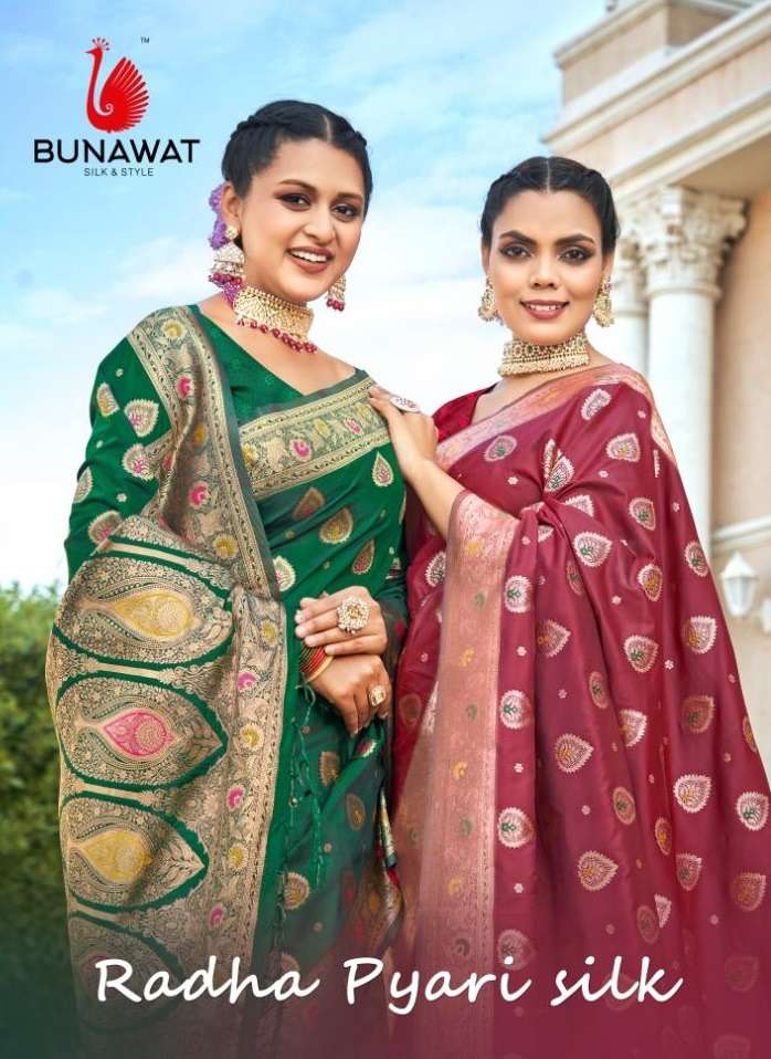 RADHA PYARI SILK BY BUNAWAT 1001 TO 1006 SERIES DESIGNER SILK WORK SAREES