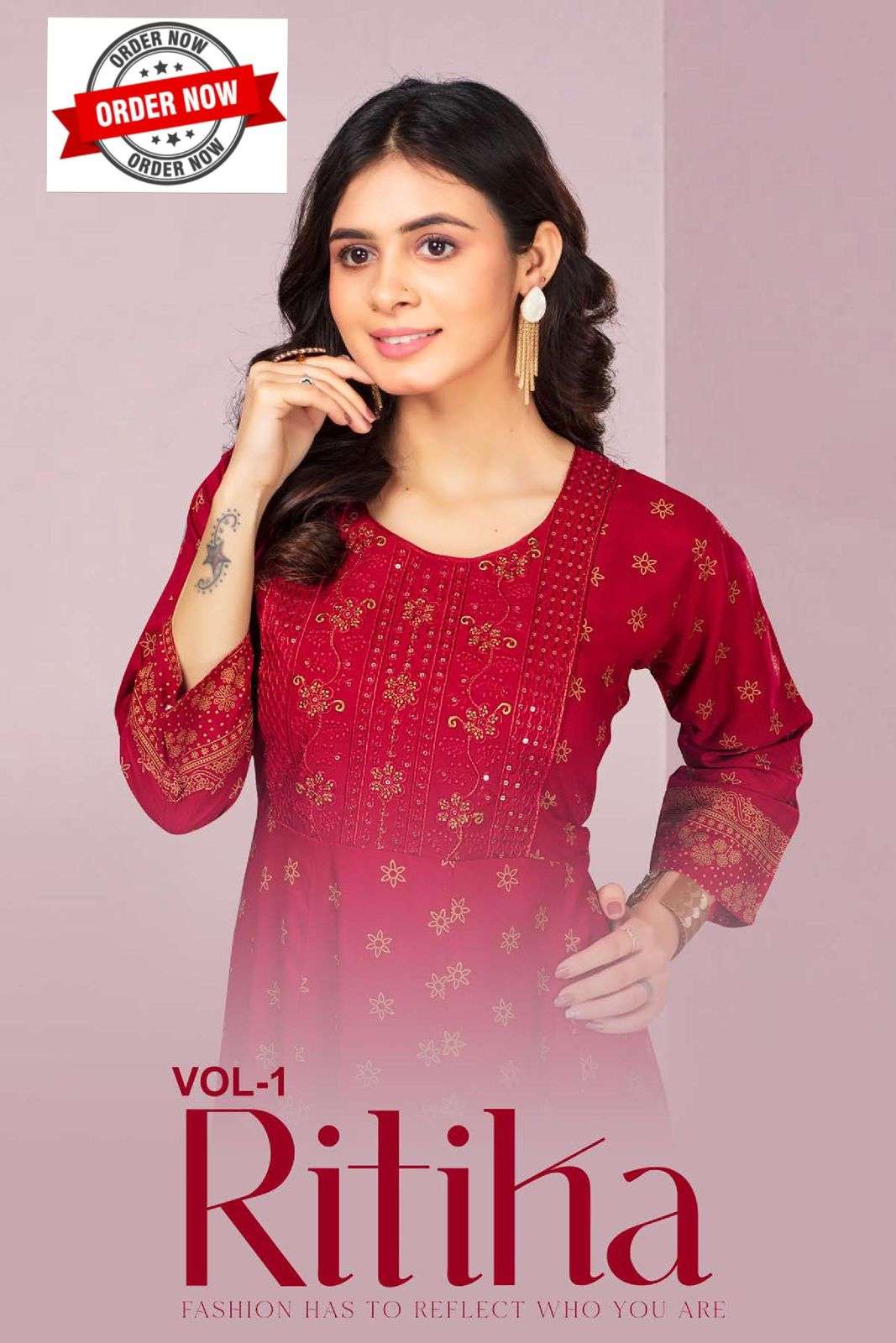 RITIKA BY ASLIWHOLESALE 001 TO 008 SERIES DESIGNER FACNY RAYON PRINT KURTIS