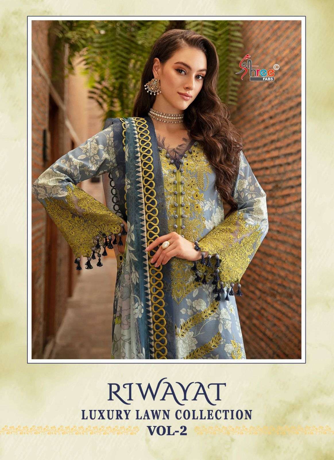 RIWAYAT LUXURY VOL-2 BY SHREE FABS 3390 TO 3396 SERIES LAWN COTTON PRINT DRESSES