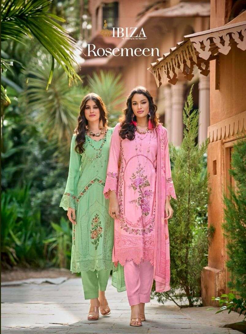 ROSEMEEN BY IBIZA 10588 TO 10595 SERIES PURE MUSLIN DIGITAL PRINT DRESSES