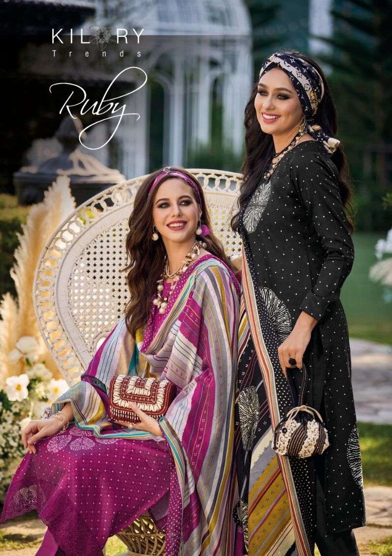 RUBY BY KILORY TRENDZ 831 TO 836 SERIES JAMM COTTON WITH FANCY WORK DRESSES