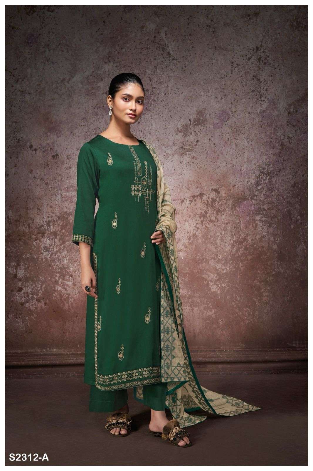 RYLIANA 2312 BY GANGA FASHIONS HEAVY PREMIUM COTTON SILK WORK DRESSES