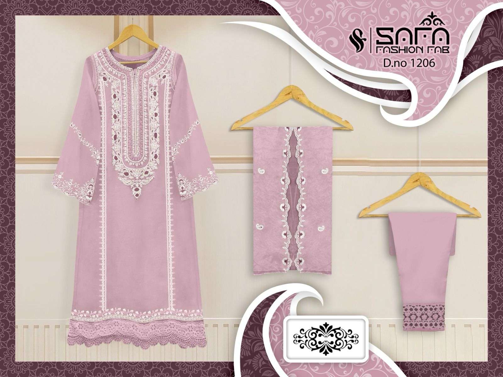 SAFA 1206 COLOURS BY SAFA FASHION HUB GEORGETTE STITCHED PAKISTANI DRESSES