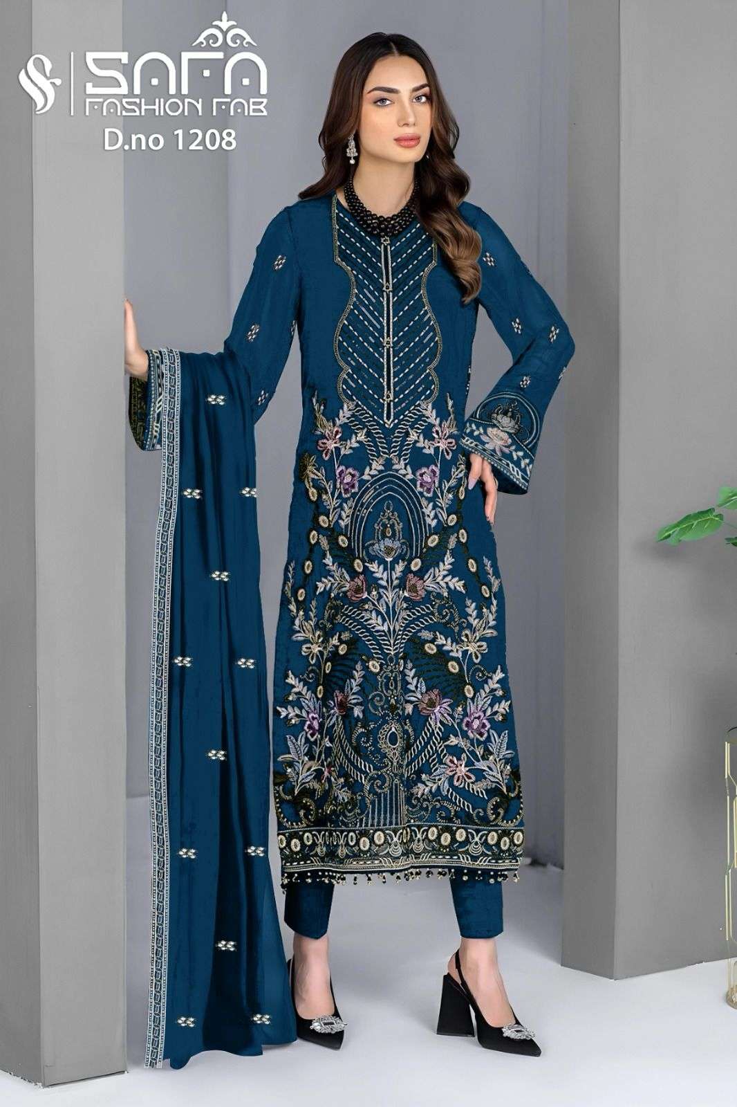 SAFA 1208 COLOURS BY SAFA FASHION HUB GEORGETTE STITCHED PAKISTANI DRESSES