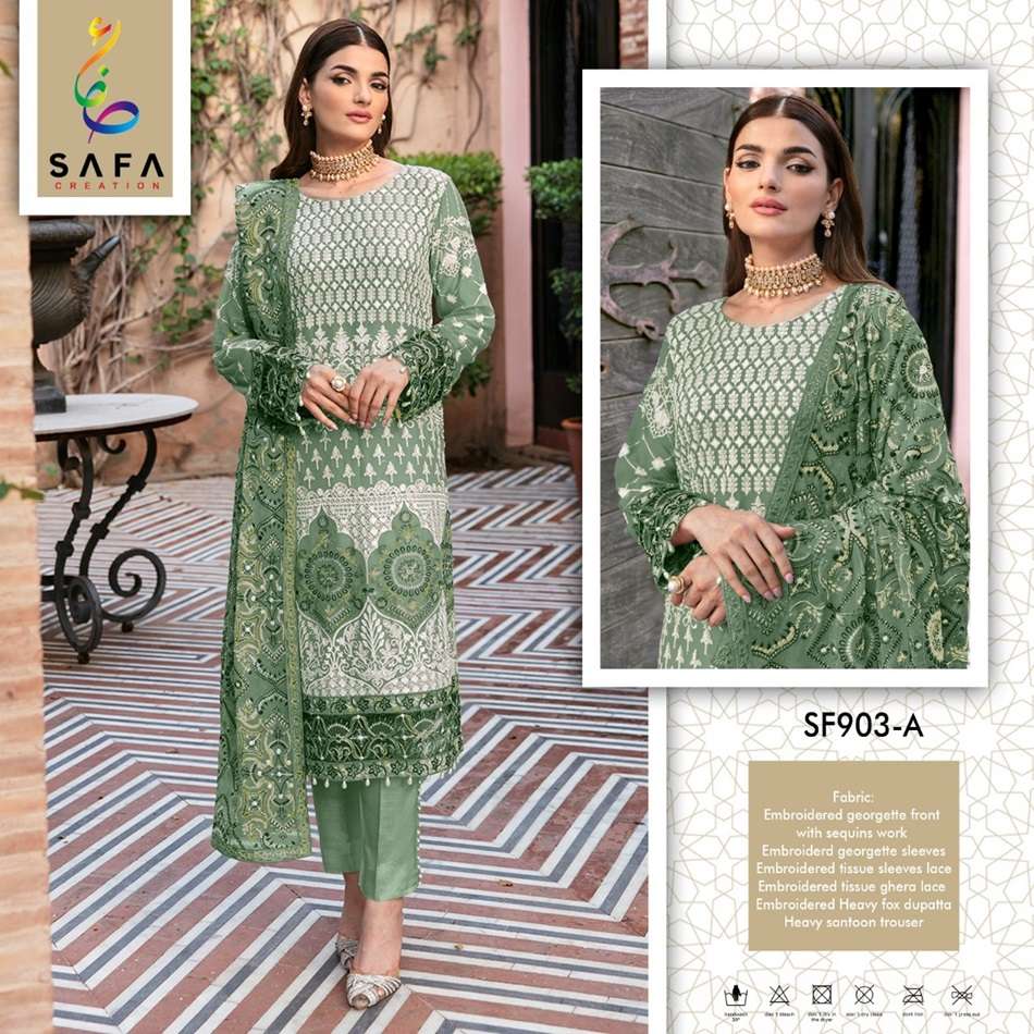 SAFA 903 COLOURS BY SAFA CREATION DESIGNER FAUX GEORGETTE PAKISTANI DRESSES