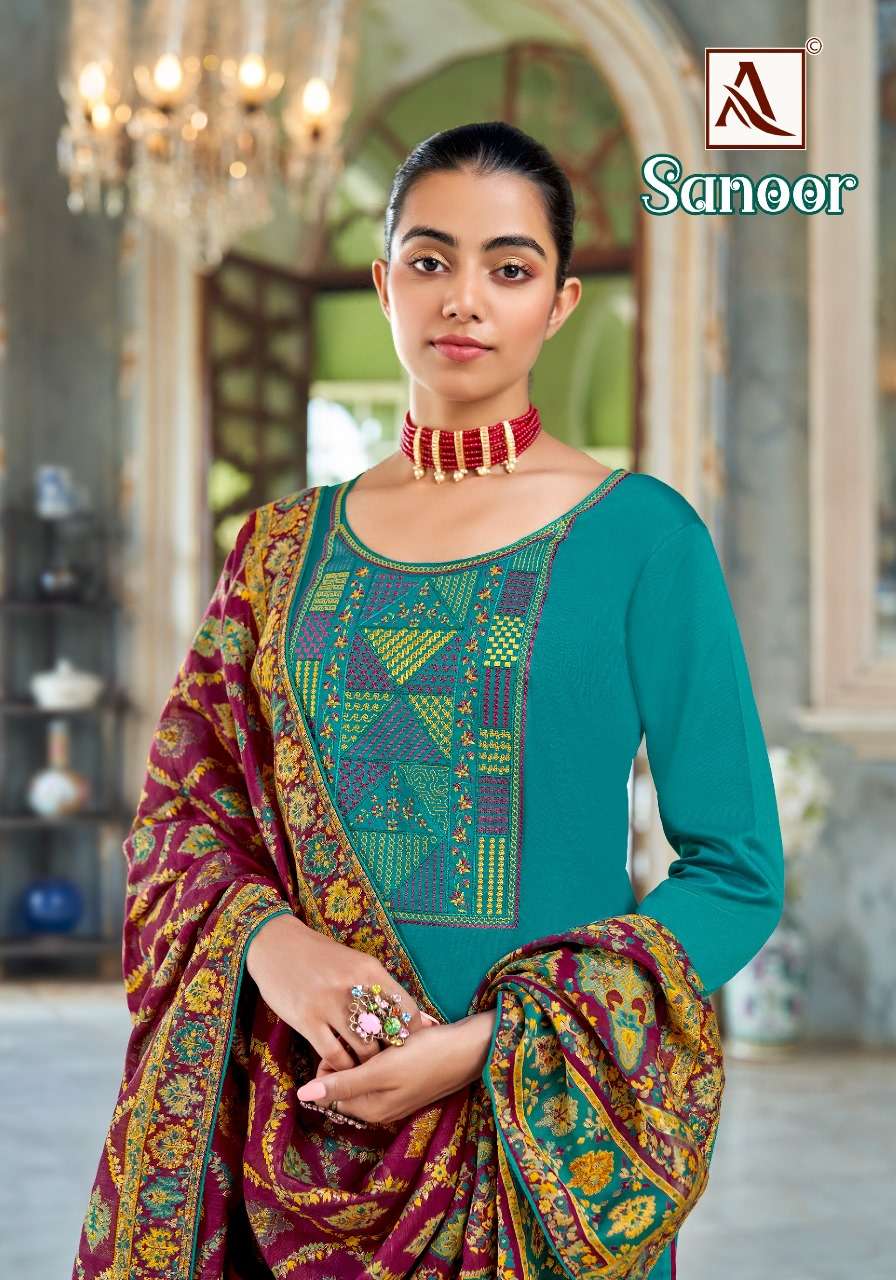 SANOOR BY ALOK SUIT 1288-001 TO 1288-006 DESIGNER ZAM COTTON PRINTED DRESSES