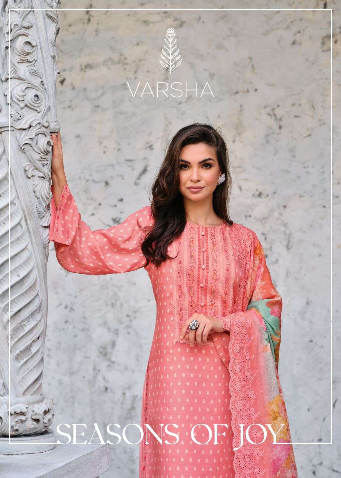 SEASON OF JOY BY VARSHA 01 TO 04 SERIES DESIGNER VISCOSE MUSLIN PRINTED DRESSES