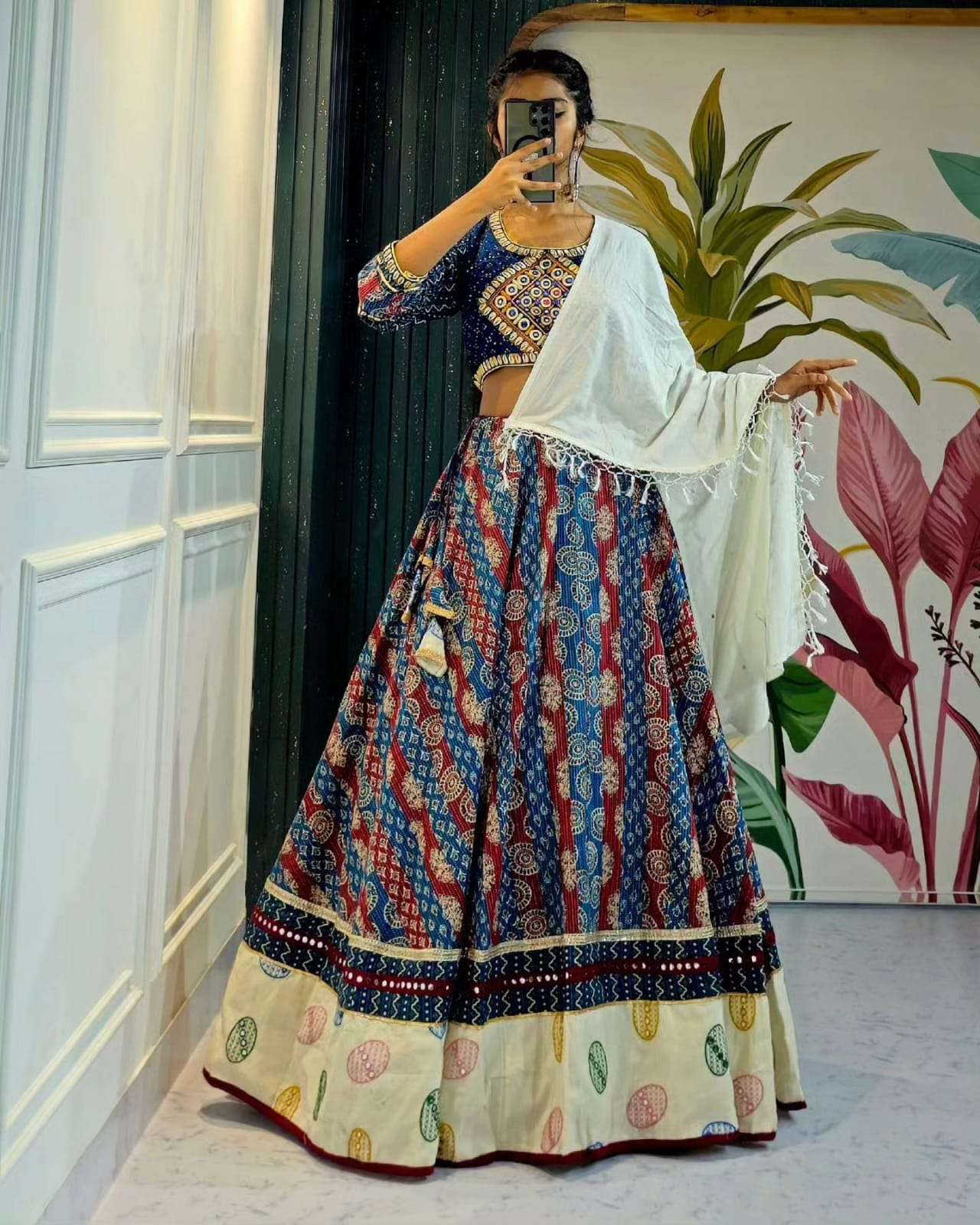 SF-1451 BY ASLIWHOLESALE HEAVY DESIGNER BUTTER SILK PRINTED LEHENGAS