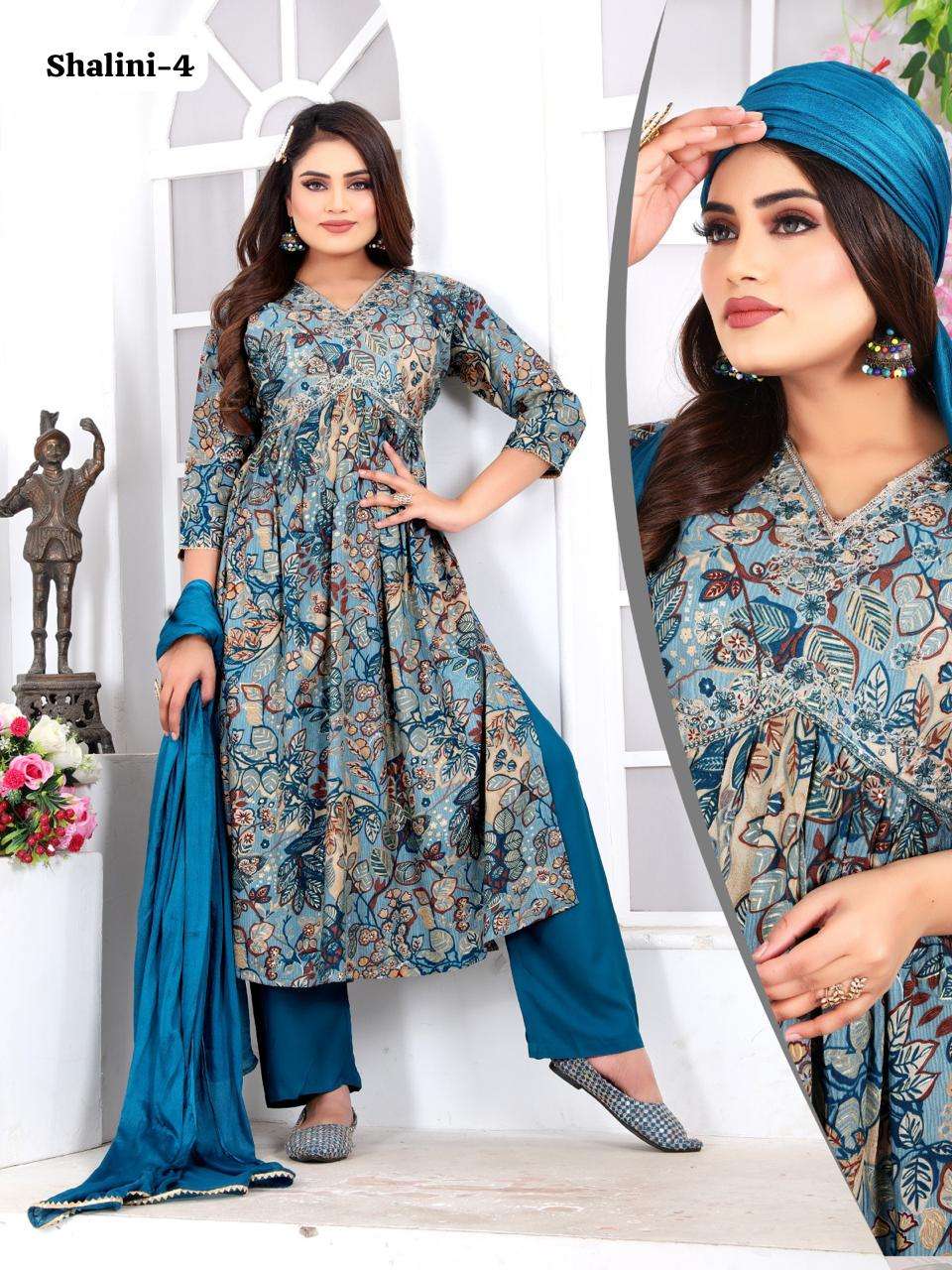 SHALINI VOL-4 BY ASLIWHOLESALE DESIGNER FACNY RAYON FOIL PRINT DRESSES