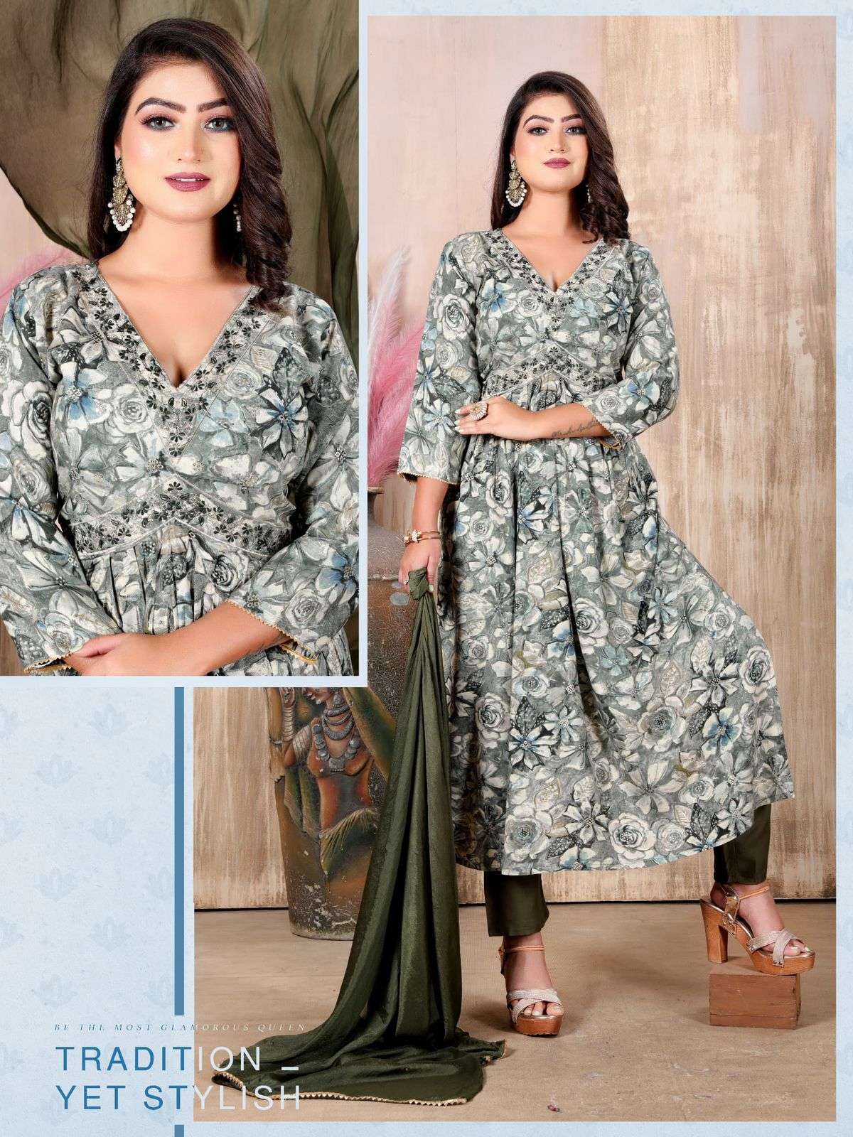 SHALINI VOL-5 BY ASLIWHOLESALE DESIGNER FACNY RAYON FOIL PRINT DRESSES