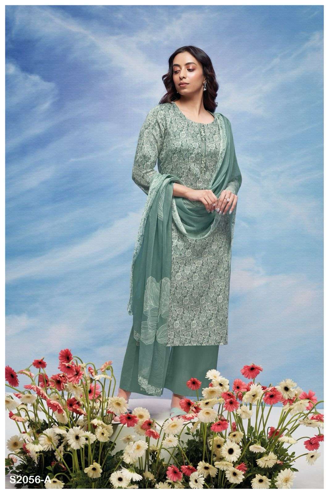 SORAYMA 2056 BY GANGA FASHIONS HEAVY PREMIUM COTTON PRINTED WORK DRESSES