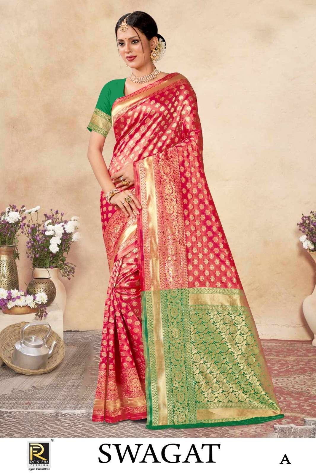 SWAGAT BY RONISHA FASHION DESIGNER FANCY BANARASI SILK SAREES