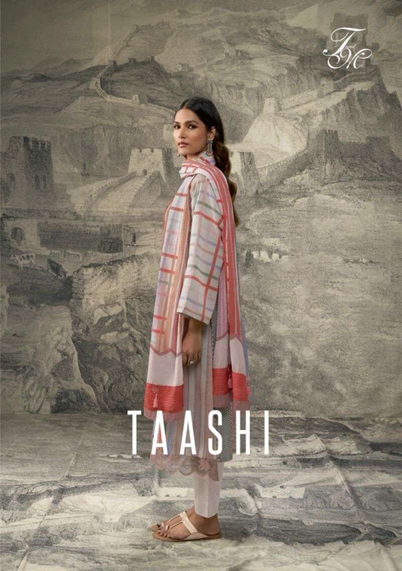 TAASHI BY T&M DESIGNER VISCOSE LINEN DIGITAL FABRIC HANDWORK DRESSES