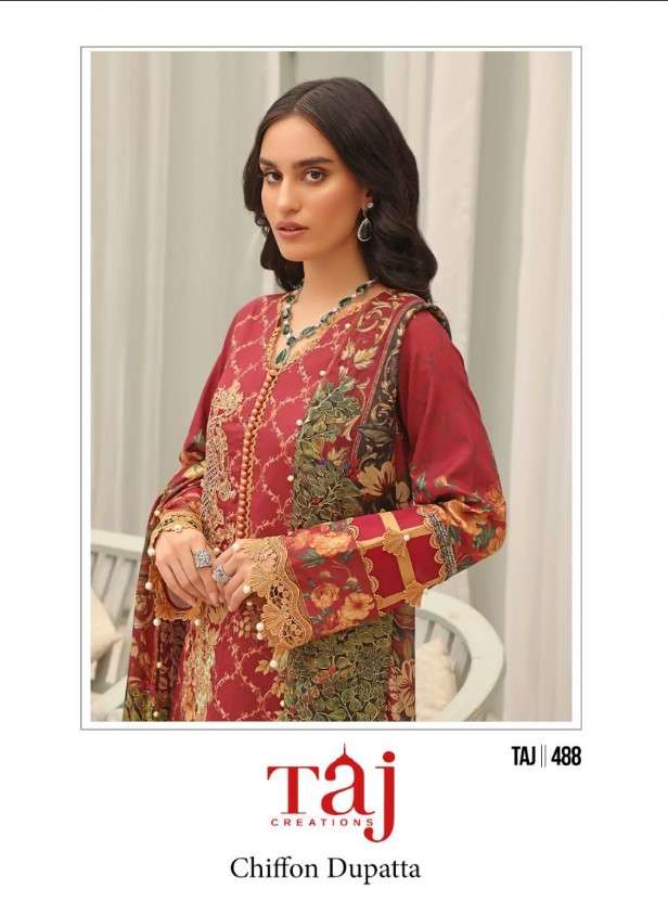 TAJ 488-489 BY TAJ CREATIONS DESIGNER HEAVY COTTON PRINT DRESSES