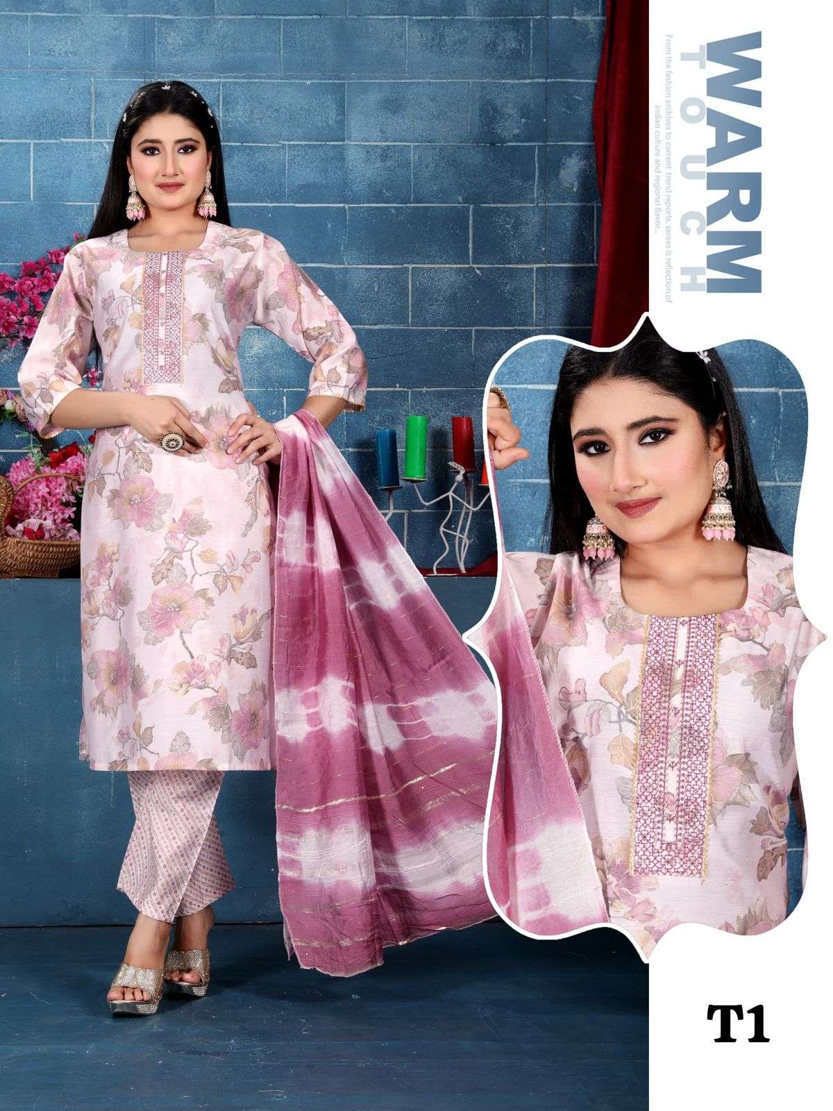 TRENDY TAMANNA VOL-1 BY ASLIWHOLESALE DESIGNER MODAL CHANDERI SILK DRESSES