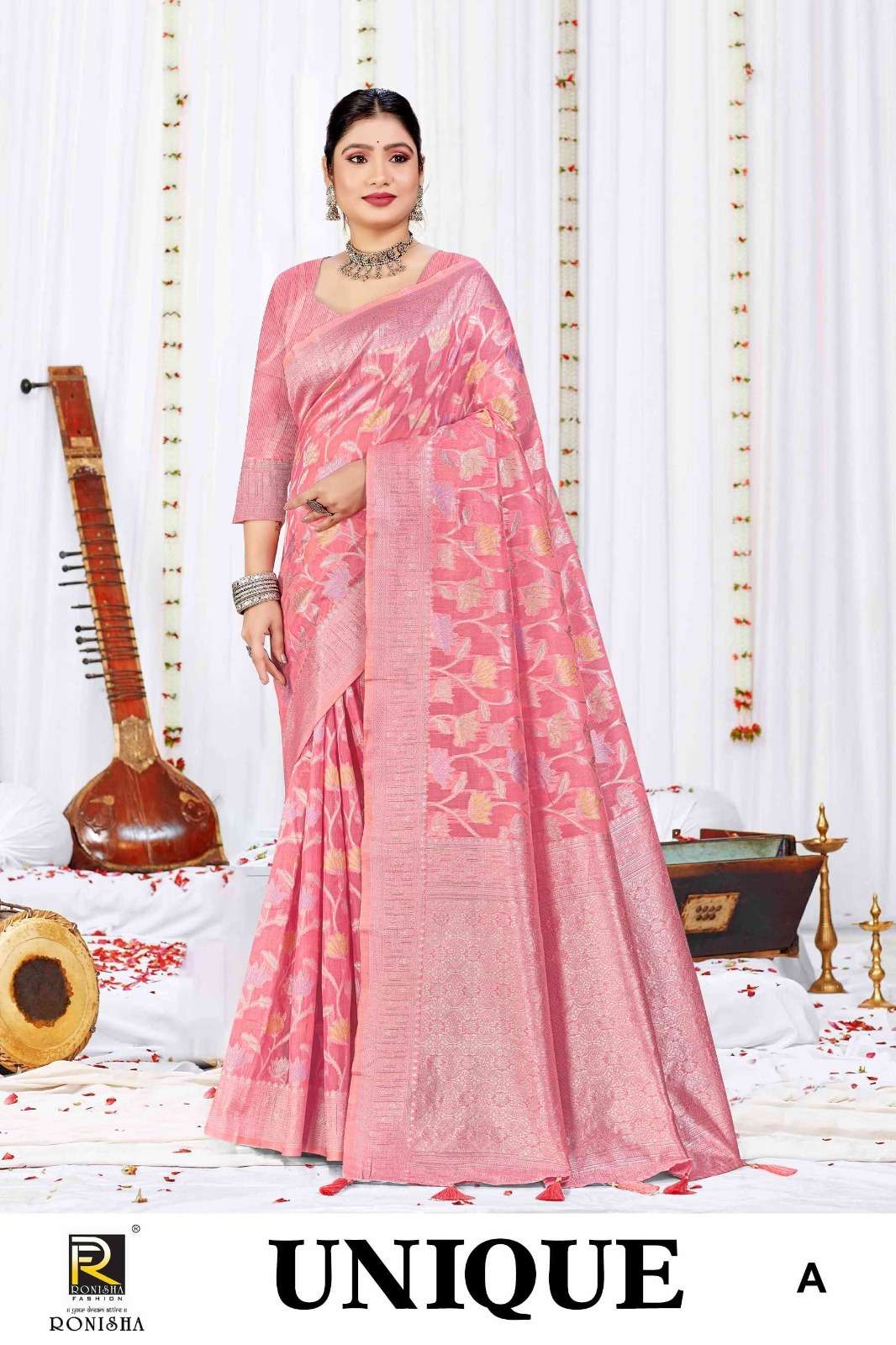 UNIQUE  BY RONISHA FASHION DESIGNER FANCY BANARASI SILK SAREES