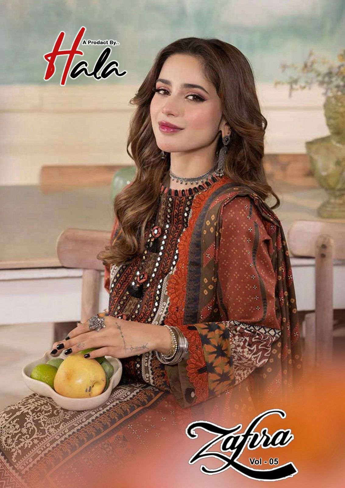 ZAFIRA VOL-05 BY HALA 5001 TO 5006 SERIES COTTON PRINTED DRESSES