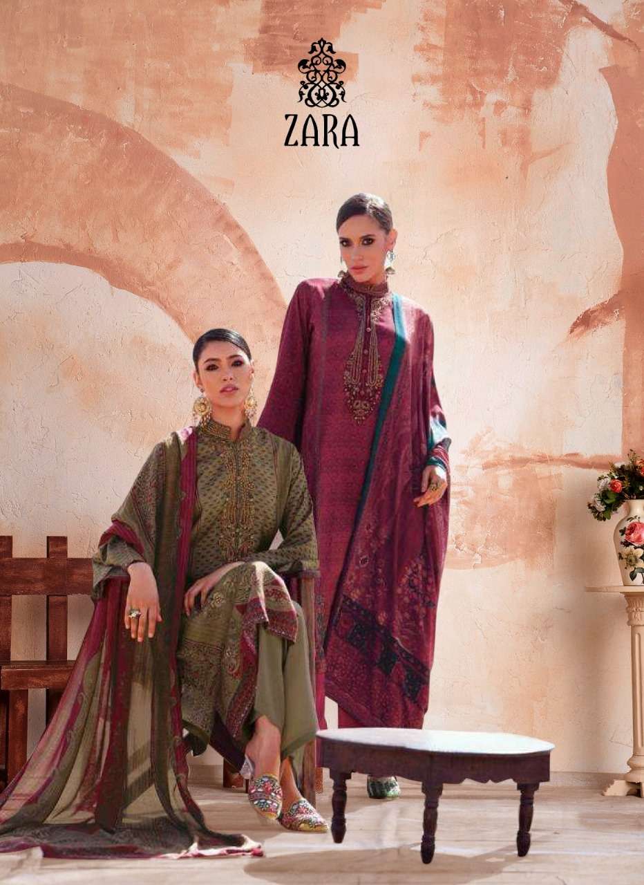 ZARA VOL-2 BY ASLIWHOLESALE 01 TO 06 SERIES DESIGNER VISCOSE SATIN DIGITAL DRESSES