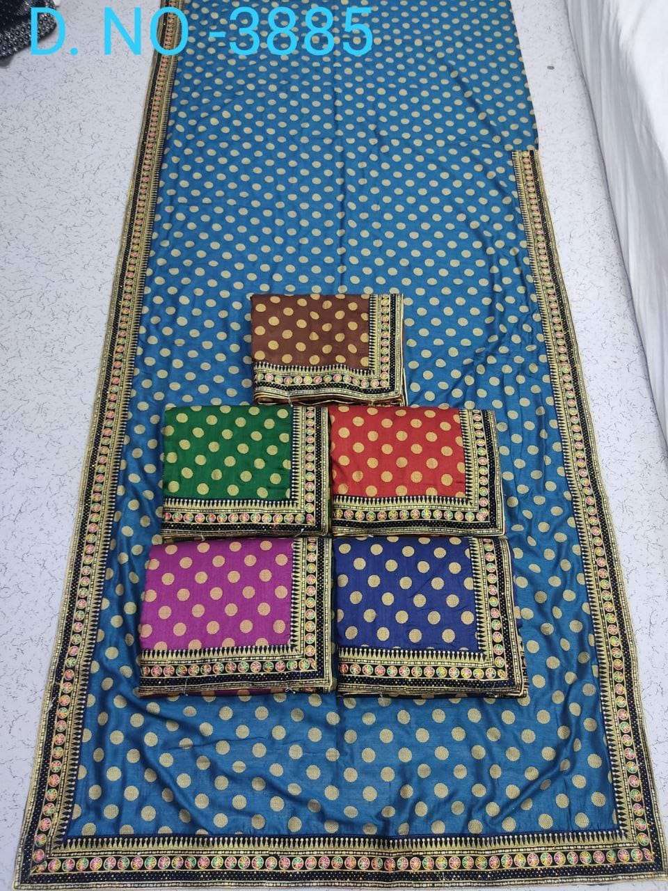 3885 COLOUR BY ASLIWHOLESALE DESIGNER SOFT FANCY SILK WORK SAREES