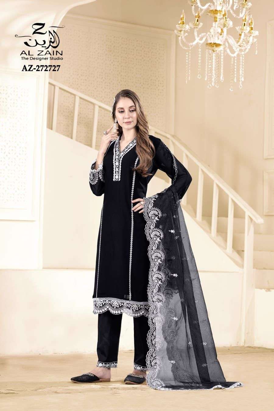 AL-ZAIN 272727 COLOURS BY ASLIWHOLESALE FANCY GEORGETTE STITCHED DRESSES