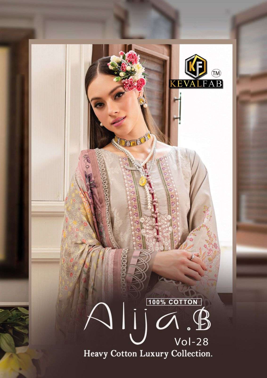 ALIJA.B VOL-28 BY KEVAL FAB 28001 TO 28006 SERIES HEAVY COTTON PRINT DRESSES