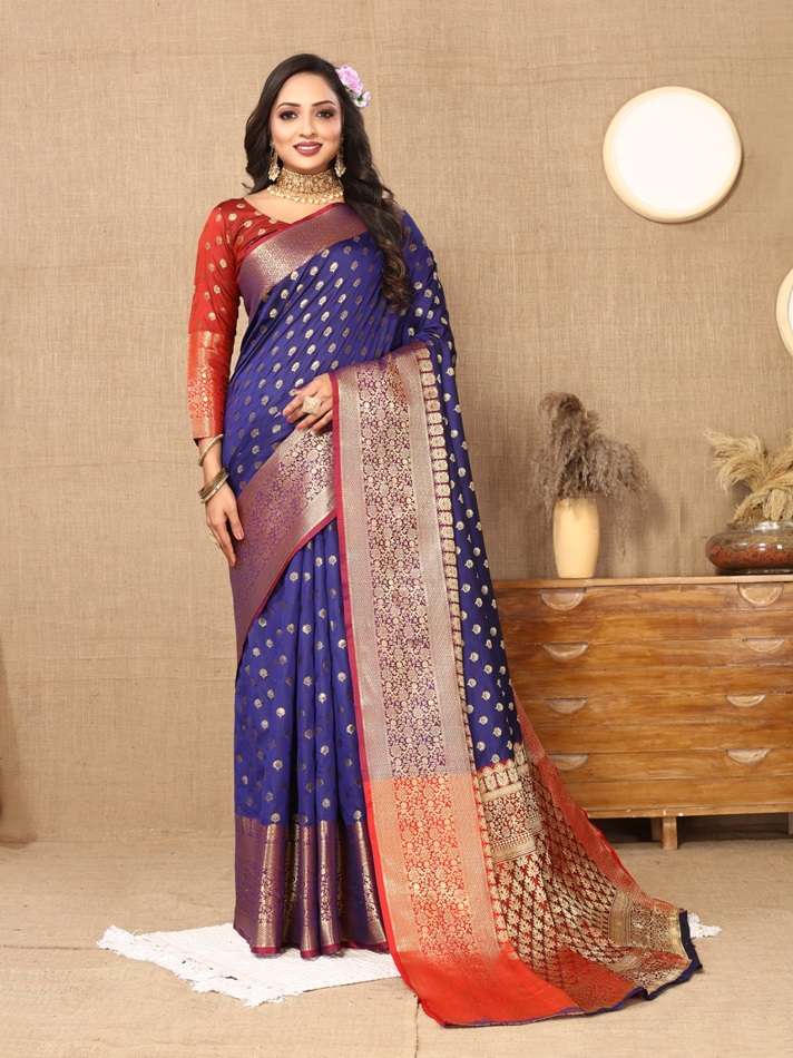 AMMY VOL-38 BY ASLIWHOLESALE DESIGNER SOFT KATAN SILK WEAVING SAREES