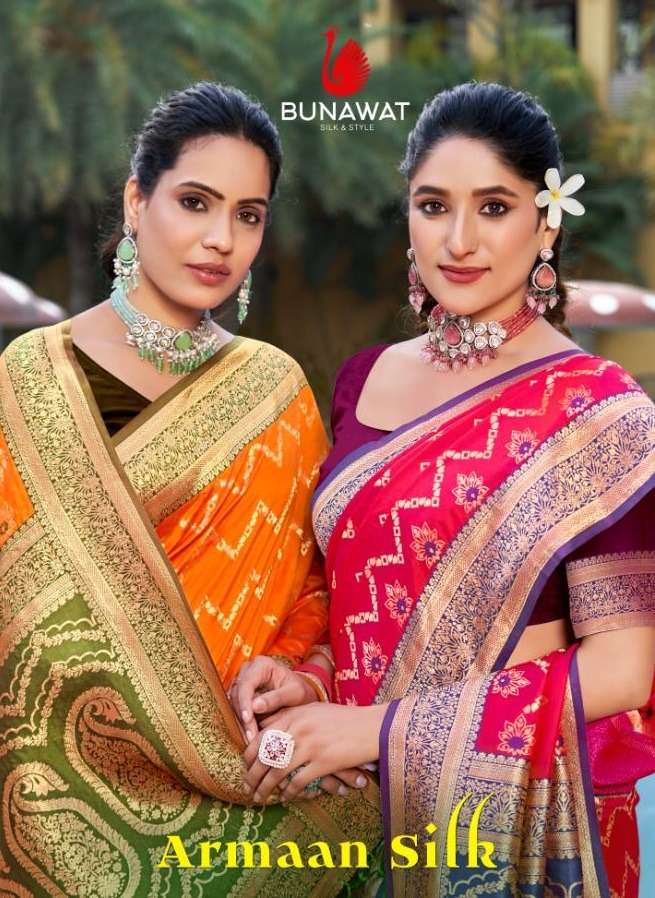 ARMANN SILK BY BUNAWAT 1001 TO 1006 SERIES BANARASI SILK PRINT SAREES