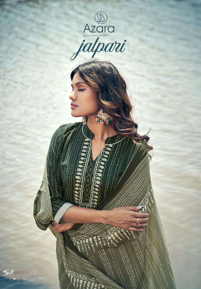 AZARA JALPARI BY RADHIKA FASHION 63001 TO 63008 SERIES DESIGNER COTTON DRESSES