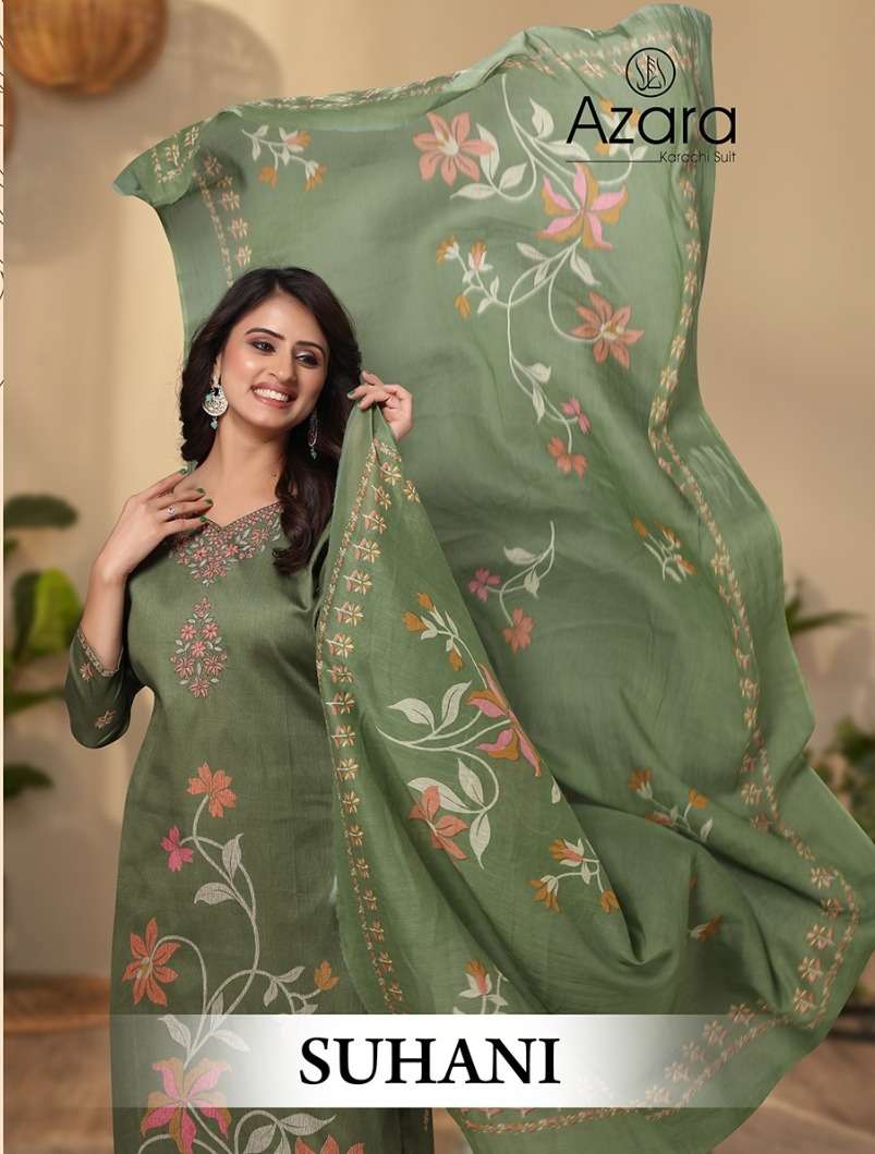 AZARA SUHANI BY RADHIKA FASHION 1001 TO 1004 SERIES DESIGNER COTTON DRESSES