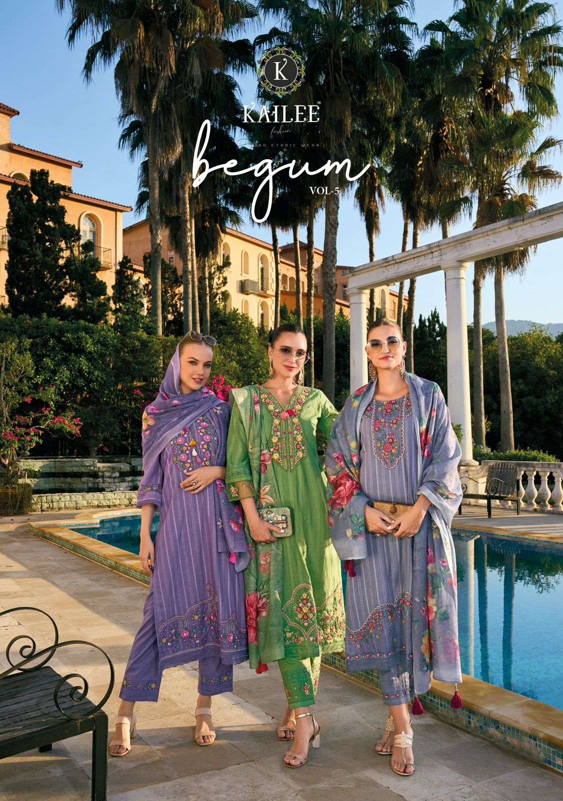 BEGUM VOL-5 BY KALKI FASHION 41501 TO 41508 SERIES COTTON STITCHED DRESSES