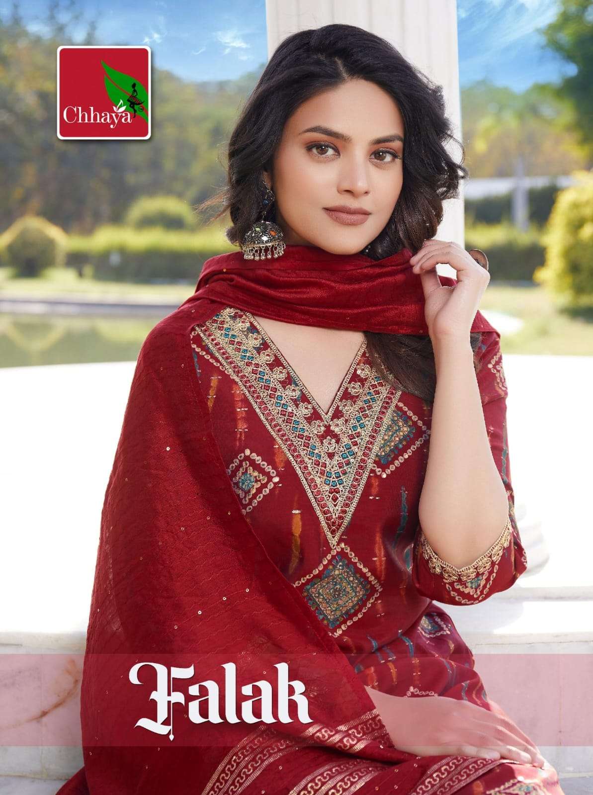 CHHAYA FALAK BY ASLIWHOLESALE DESIGNER FACNY MODAL SILK PRINT DRESSES