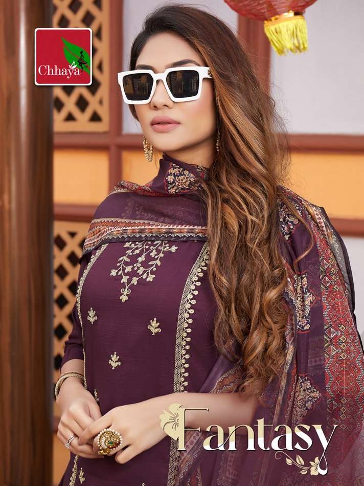 CHHAYA FANTASY BY ASLIWHOLESALE DESIGNER FACNY MODAL SILK PRINT DRESSES