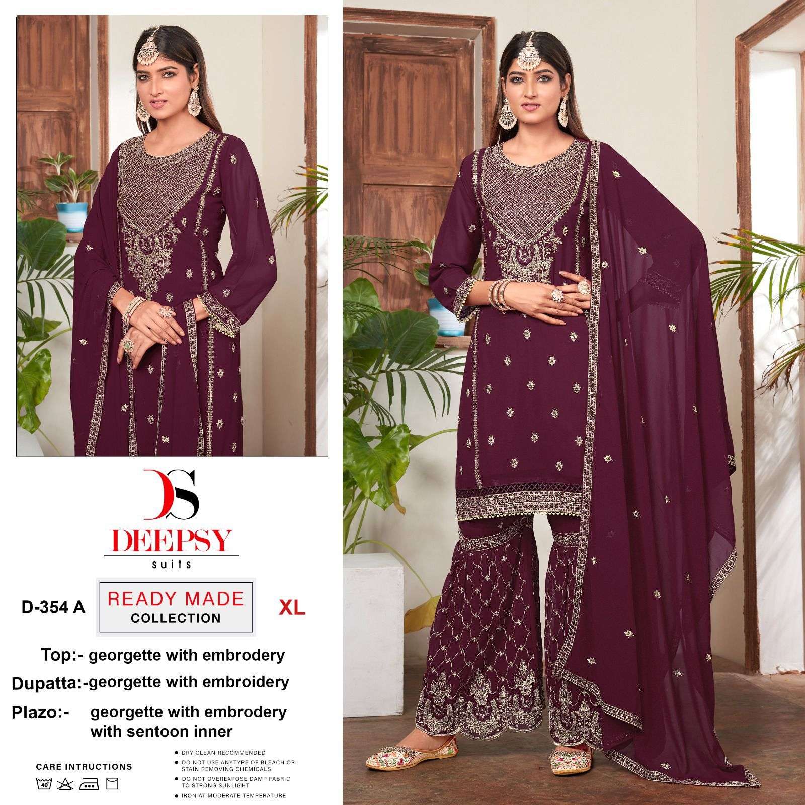 D-354 COLOURS BY DEEPSY SUITS HEAVY GEORGETTE EMBROIDERY PAKISTANI DRESSES