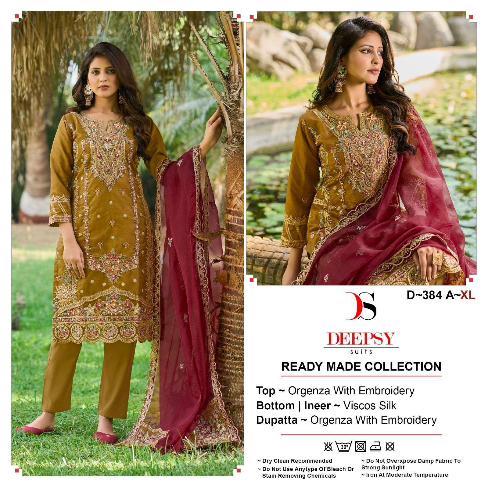 D-384 COLOURS BY DEEPSY SUITS HEAVY ORGANZA EMBROIDERY PAKISTANI DRESSES