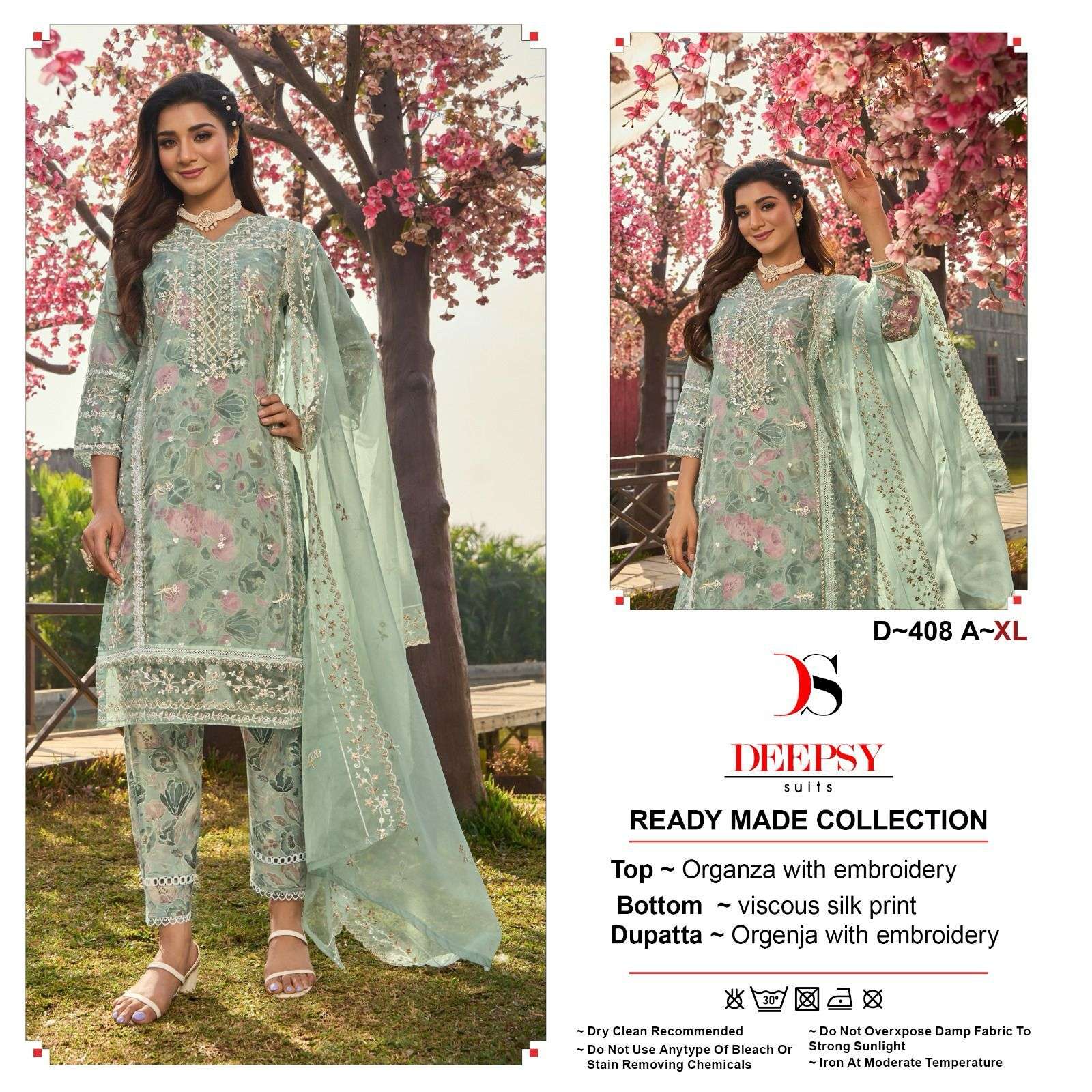 D-408 COLOURS BY DEEPSY SUITS HEAVY ORGANZA EMBROIDERY PAKISTANI DRESSES