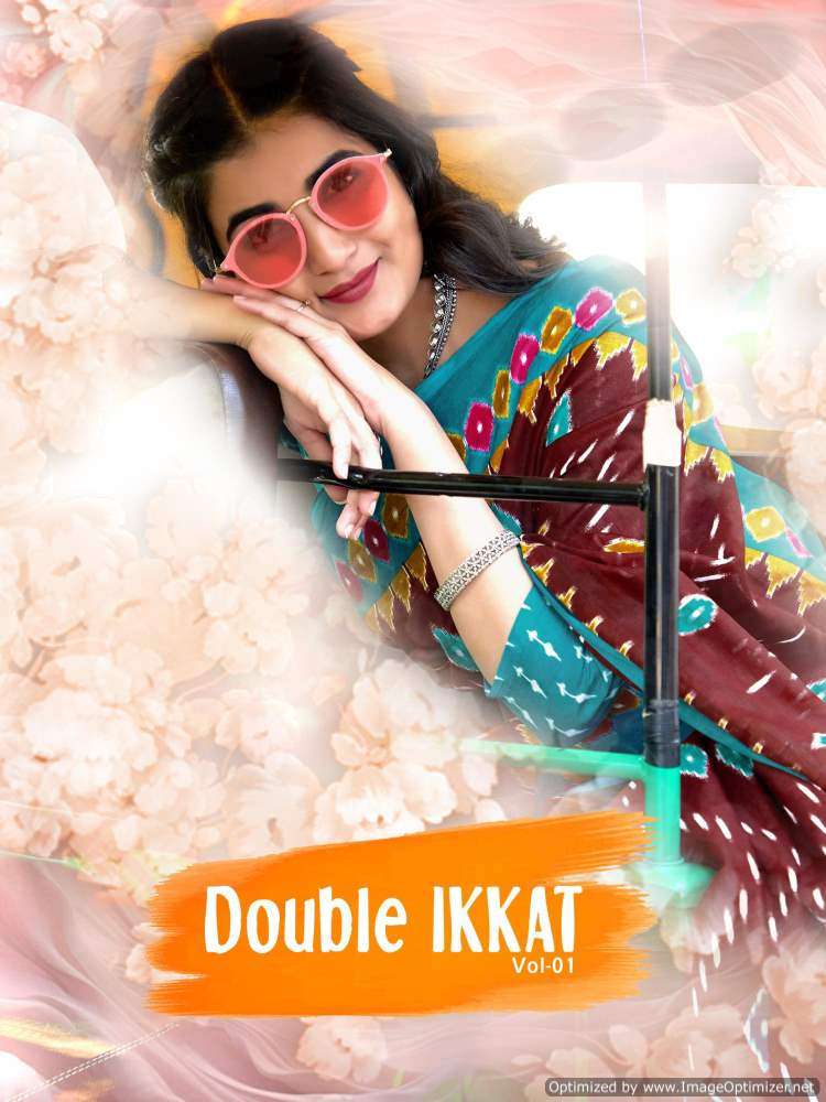 DOUBLE IKKAT VOL-1 BY ASLIWHOLESALE 1001 TO 1018 DESIGNER COTTON PRINTED SAREES