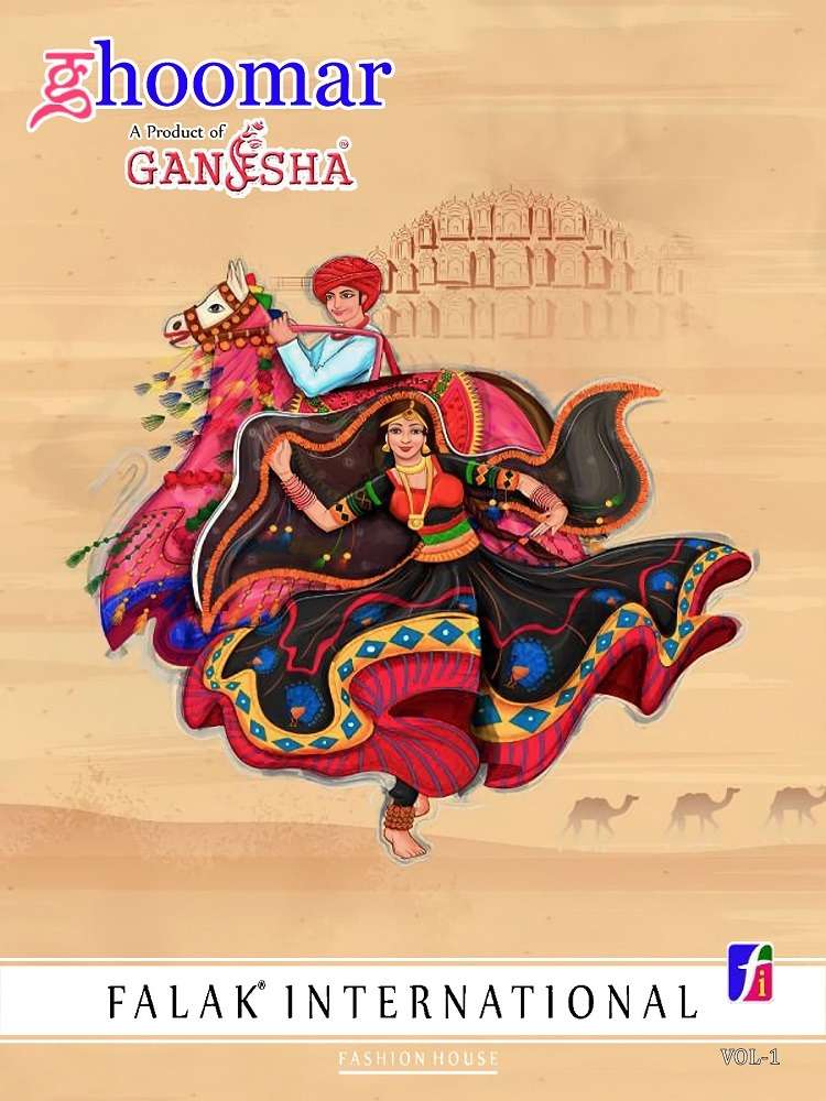 FALAK GANESHA GHOOMAR BY ASLIWHOLESALE DESIGNER COTTON PRINTED SAREES