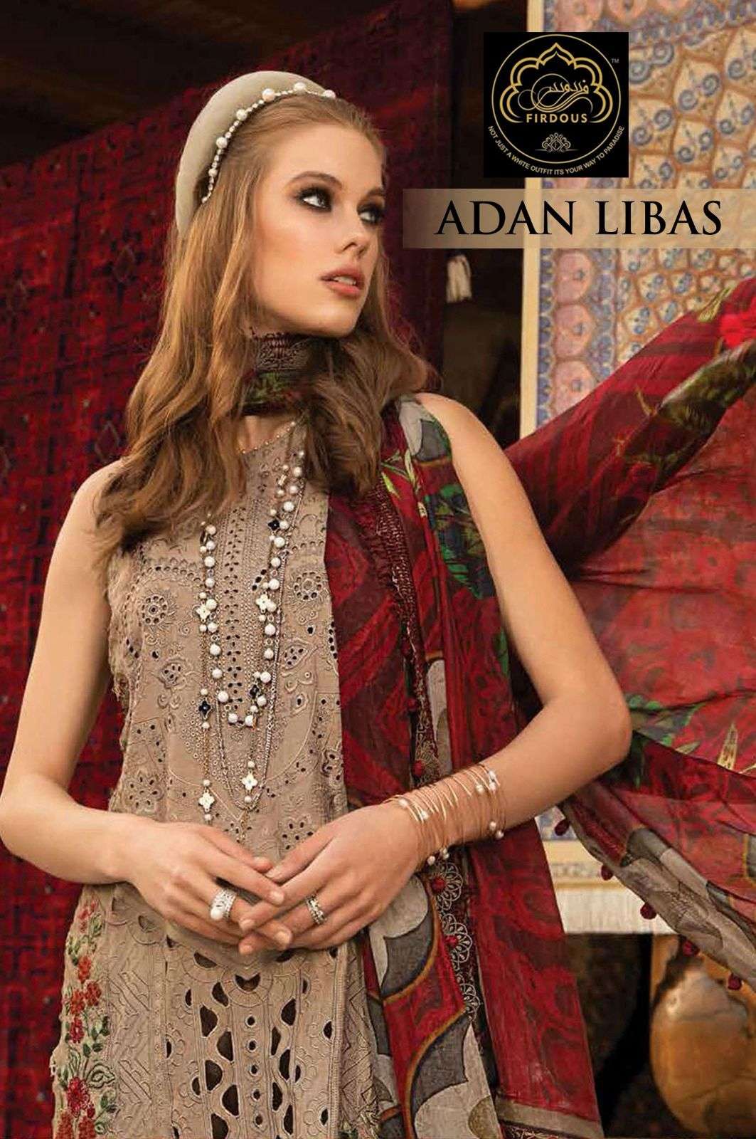 FIRDOUS ADAN LIBAS BY ASLIWHOLESALE DESIGNER HEAVY COTTON EMBROIDERY DRESSES