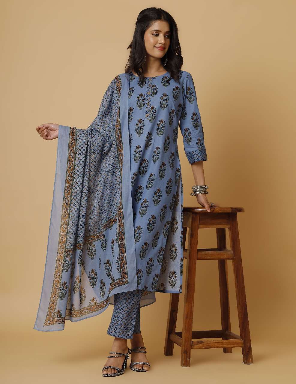 JUNOON BY ASLIWHOLESALE 1001 TO 1022 SERIES DESIGNER FACNY COTTON PRINT DRESSES