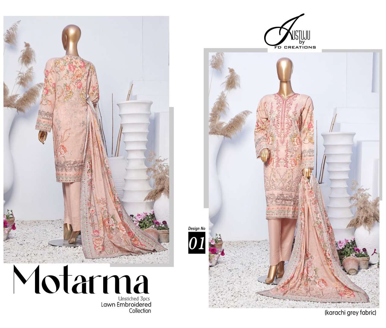 JUSTUJU MOTARMA BY ASLIWHOLESALE DESIGNER LAWN COTTON PRINTED DRESSES