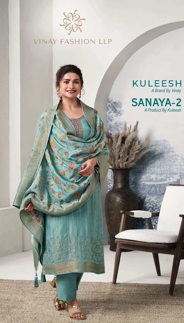 KULEESH SANAYA VOL-02 BY VINAY FASHION 67921 TO 67926 SERIES JACQUARD DRESSES