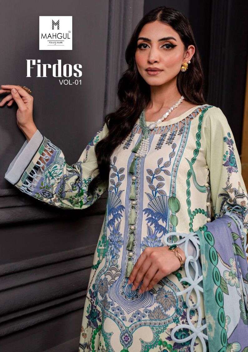 MAHGUL FIRDOUS VOL-1 BY SHRADDHA DESIGNER 1001 TO 1006 SERIES LAWN DRESSES