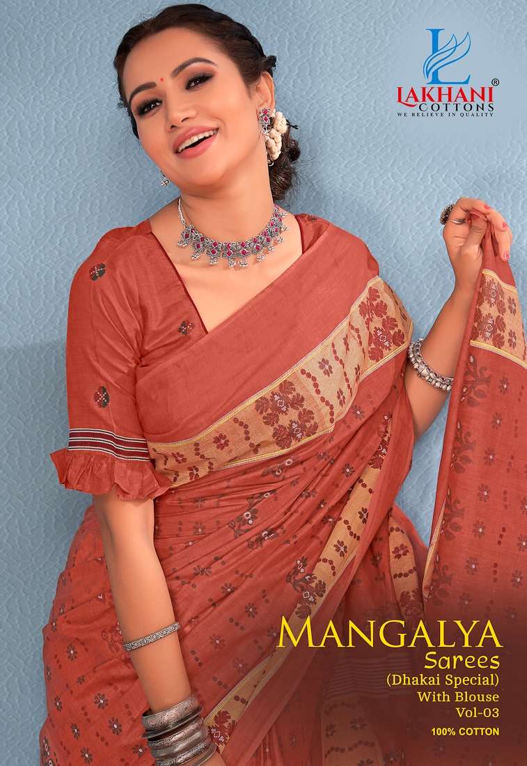 MANGALYA VOL-03 BY LAKHANI COTTON 101 TO 110 DESIGNER COTTON PRINTED SAREES