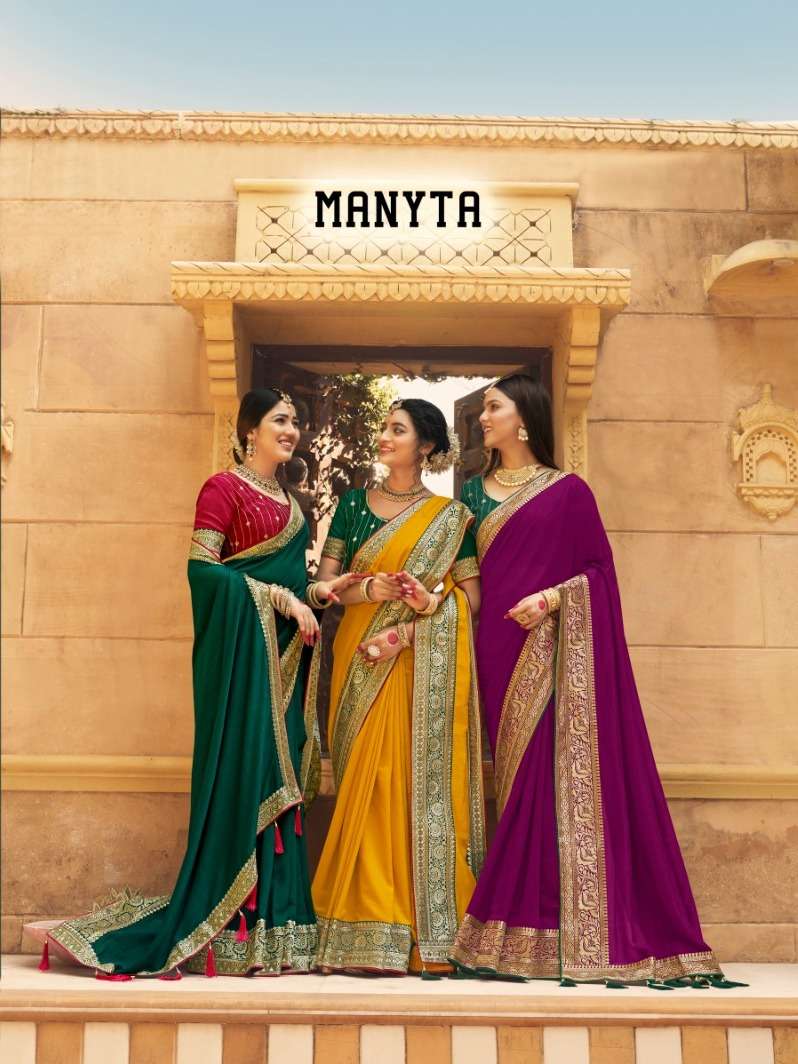 MANYTA BY ASLIWHOLESALE 1001 TO 1013 SERIES DESIGNER SOFT SILK SAREES