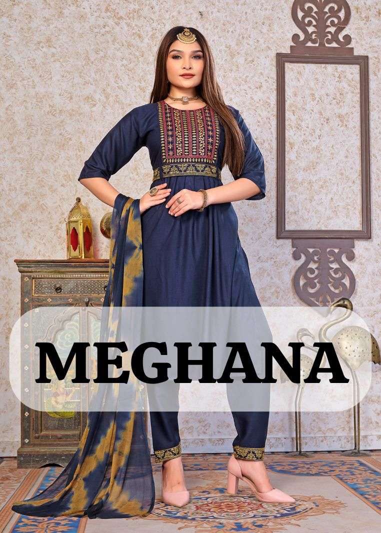 MEGHANA BY ASLIWHOLESALE DESIGNER FACNY RAYON SLUB PRINTED DRESSES