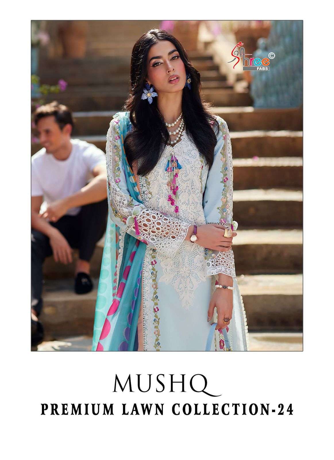 MUSHQ-24 BY SHREE FABS 3533 TO 3538 SERIES LAWN CAMBRIC COTTON PRINT DRESSES