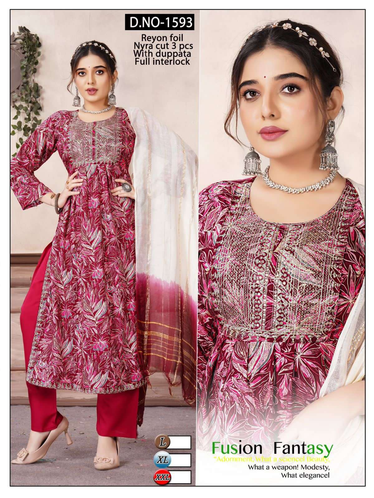 NARGIS BY ASLIWHOLESALE 1591 TO 1598 SERIES RAYON PRINTED STITCHED DRESSES