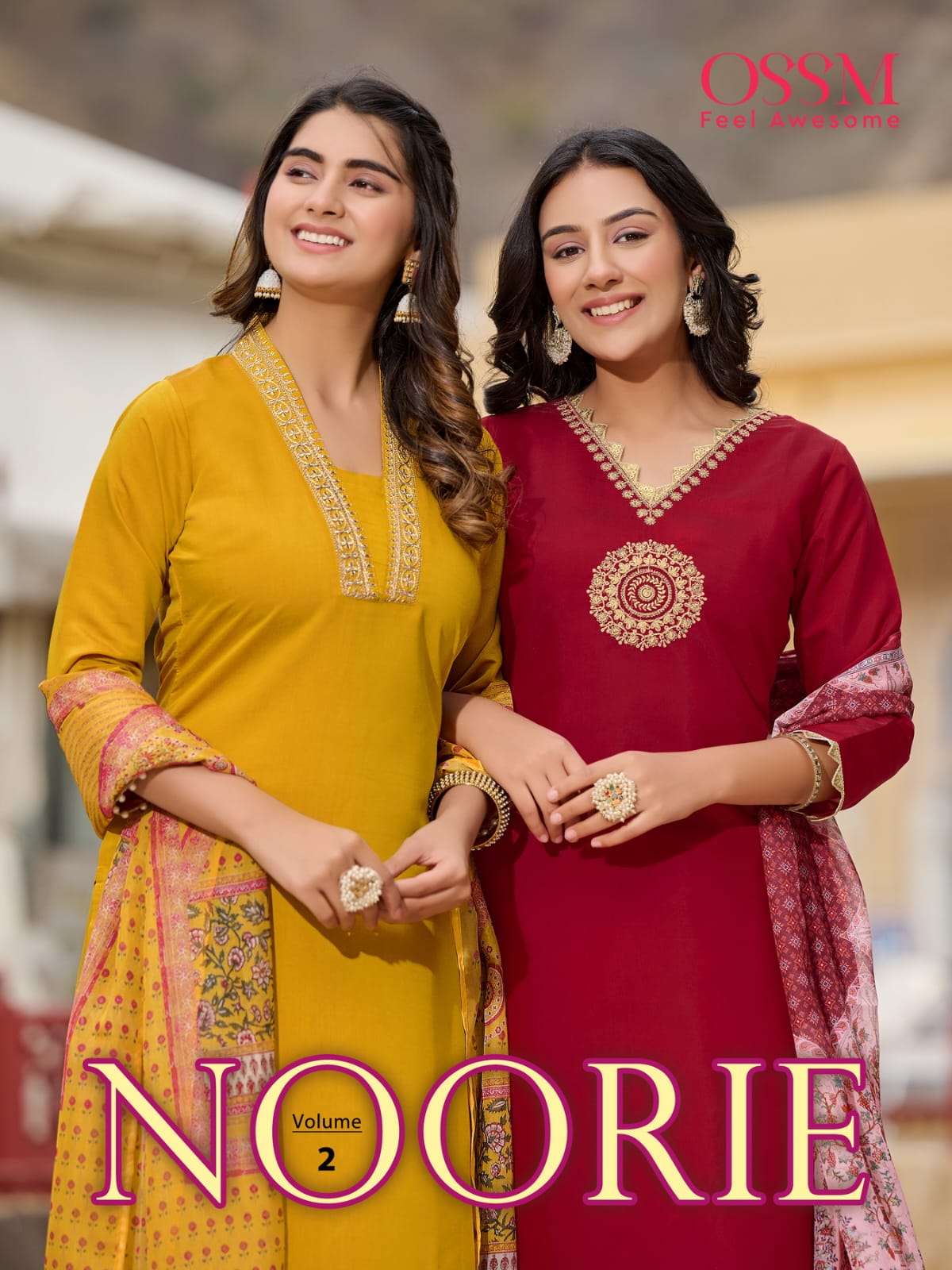 NOORIE VOL-2 BY OSSM 101 TO 106 SERIES FANCY PURE VISCOSE ROAMN SILK DRESSES